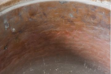 アンティーク雑貨　昭和初期　優しい木の温もり溢れる桐火鉢2点セット(丸火鉢、木製火鉢、手あぶり)(R-084537)