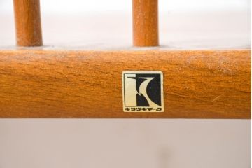 中古　飛騨産業　キツツキ　クラシカルで上品な雰囲気が魅力のウィンザーベンチ(ウィンザーチェア、板座チェア、長イス、長椅子、木製ベンチ、2人掛けベンチ)(R-084541)