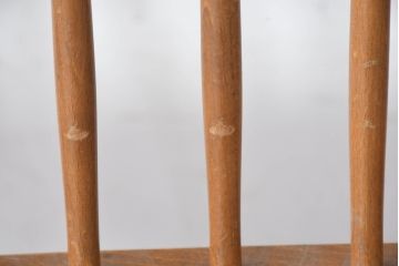 中古　飛騨産業　キツツキ　クラシカルで上品な雰囲気が魅力のウィンザーベンチ(ウィンザーチェア、板座チェア、長イス、長椅子、木製ベンチ、2人掛けベンチ)(R-084541)