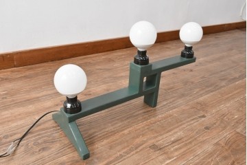 中古　特大1メートル超　希少!!　作家物!!　ステンドグラス芸術家　伊藤誠二　大作!!重厚な存在感と繊細な色彩美を兼ね備えた大型アートオブジェのフロア照明　定価約300万円　(R-084542)