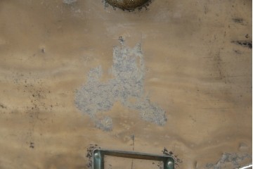 和製ビンテージ　お部屋のアクセントになるジュラルミン船トランク(ジュラルミントランク、舟トランク、アルミトランク、収納、ディスプレイ、ヴィンテージ)(R-084545)