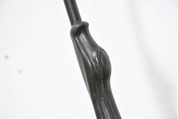 中古　希少!!　作家物!!　ステンドグラス芸術家　伊藤誠二　丁寧に作りこまれた花模様のデスクスタンド(テーブルランプ、テーブルスタンド、卓上照明、卓上ランプ、ナイトスタンド)(定価約17万円)(R-084556)
