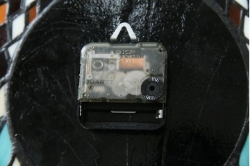 中古　希少!!　作家物!!　ステンドグラス芸術家　伊藤誠二　つがいの梟(フクロウ・ふくろう)　ステンドグラスの壁掛け時計(ウォールクロック)(定価約13万円)(R-084558)