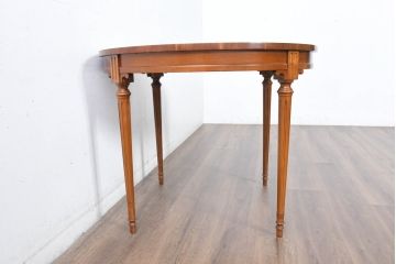 中古　美品　DREXEL HERITAGE(ドレクセルヘリテイジ)　Et Cetera(エトセトラ)コレクション　優美なシルエットが目を引く小振りサイズのラウンドテーブル(ダイニングテーブル、丸テーブル、コーヒーテーブル、カフェテーブル)(R-084559)