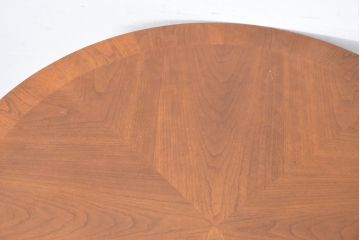 中古　美品　DREXEL HERITAGE(ドレクセルヘリテイジ)　Et Cetera(エトセトラ)コレクション　優美なシルエットが目を引く小振りサイズのラウンドテーブル(ダイニングテーブル、丸テーブル、コーヒーテーブル、カフェテーブル)(R-084559)