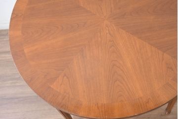 中古　美品　DREXEL HERITAGE(ドレクセルヘリテイジ)　Et Cetera(エトセトラ)コレクション　優美なシルエットが目を引く小振りサイズのラウンドテーブル(ダイニングテーブル、丸テーブル、コーヒーテーブル、カフェテーブル)(R-084559)