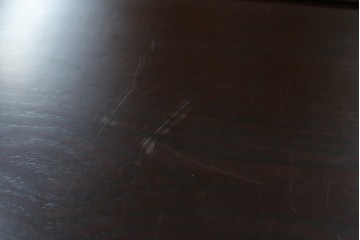 中古　美品!!　栗材　和モダン空間を彩る格子デザインの水屋箪笥　(R-084560)