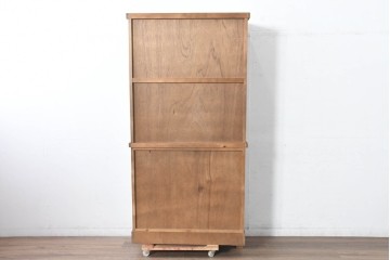 中古　美品　民芸家具　和光　ナラ材　落ち着いた佇まいが魅力的な水屋箪笥　(R-084580)