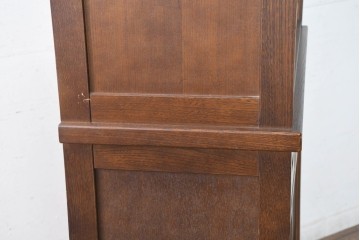 中古　美品　民芸家具　和光　ナラ材　落ち着いた佇まいが魅力的な水屋箪笥　(R-084580)