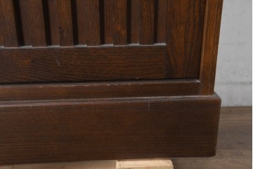 中古　美品　民芸家具　和光　ナラ材　落ち着いた佇まいが魅力的な水屋箪笥　(R-084580)