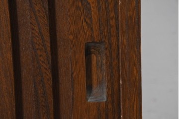 中古　美品　民芸家具　和光　ナラ材　落ち着いた佇まいが魅力的な水屋箪笥　(R-084580)