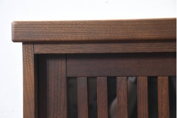 中古　美品　民芸家具　和光　ナラ材　落ち着いた佇まいが魅力的な水屋箪笥サイドキャビネット　(R-084581)