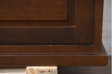 中古　美品　民芸家具　和光　ナラ材　落ち着いた佇まいが魅力的な水屋箪笥サイドキャビネット　(R-084581)