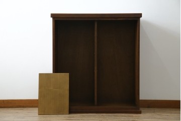 中古　美品　民芸家具　和光　ナラ材　落ち着いた佇まいが魅力的な水屋箪笥サイドキャビネット　(R-084581)