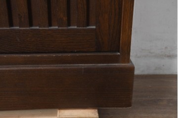 《天板取り付け加工費込み》中古　美品　民芸家具　和光　ナラ材　落ち着いた佇まいが魅力的な引き出し付き水屋箪笥サイドキャビネット　(R-084582)