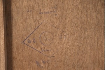 《天板取り付け加工費込み》中古　美品　民芸家具　和光　ナラ材　落ち着いた佇まいが魅力的な引き出し付き水屋箪笥サイドキャビネット　(R-084582)