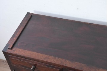 《天板取り付け加工費込み》　中古　九州民芸家具　洗練された和モダンな雰囲気を漂わせるサイドボード　(R-084586)