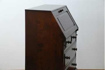 中古　美品　北海道民芸家具　シンプルながら細部までこだわり抜かれた作りが魅力のライティングビューロー　(R-084593)