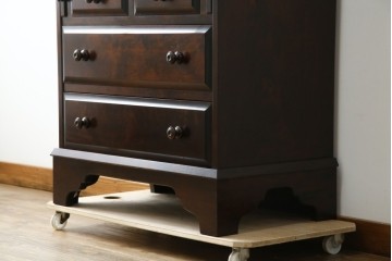 中古　美品　北海道民芸家具　シンプルながら細部までこだわり抜かれた作りが魅力のライティングビューロー　(R-084593)