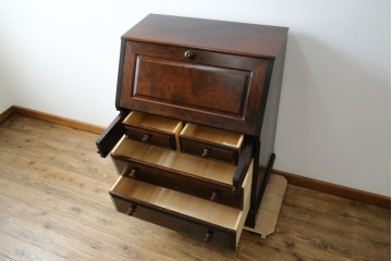 中古　美品　北海道民芸家具　シンプルながら細部までこだわり抜かれた作りが魅力のライティングビューロー　(R-084593)