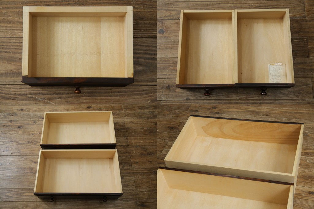 中古　美品　北海道民芸家具　シンプルながら細部までこだわり抜かれた作りが魅力のライティングビューロー　(R-084593)