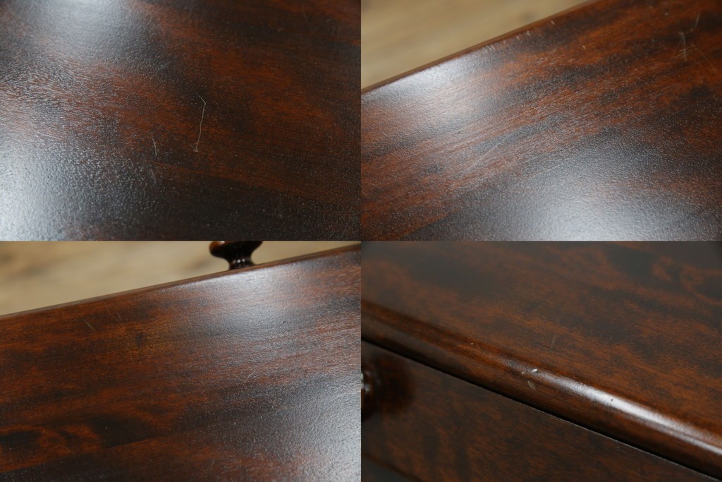 中古　美品　北海道民芸家具　シンプルながら細部までこだわり抜かれた作りが魅力のライティングビューロー　(R-084593)