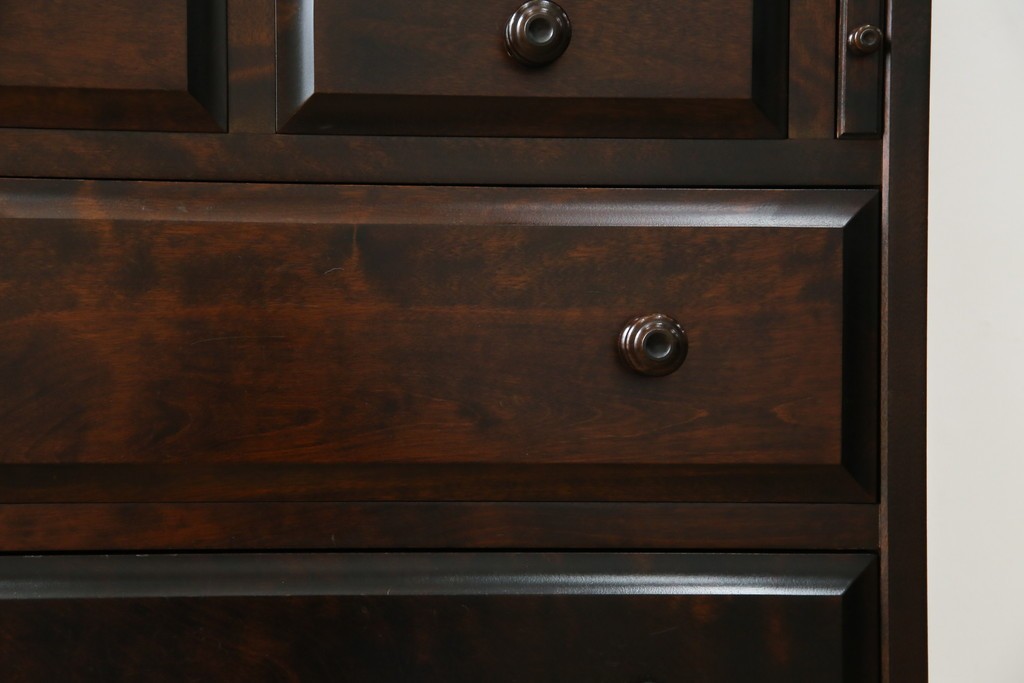 中古　美品　北海道民芸家具　シンプルながら細部までこだわり抜かれた作りが魅力のライティングビューロー　(R-084593)