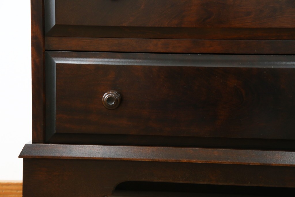 中古　美品　北海道民芸家具　シンプルながら細部までこだわり抜かれた作りが魅力のライティングビューロー　(R-084593)