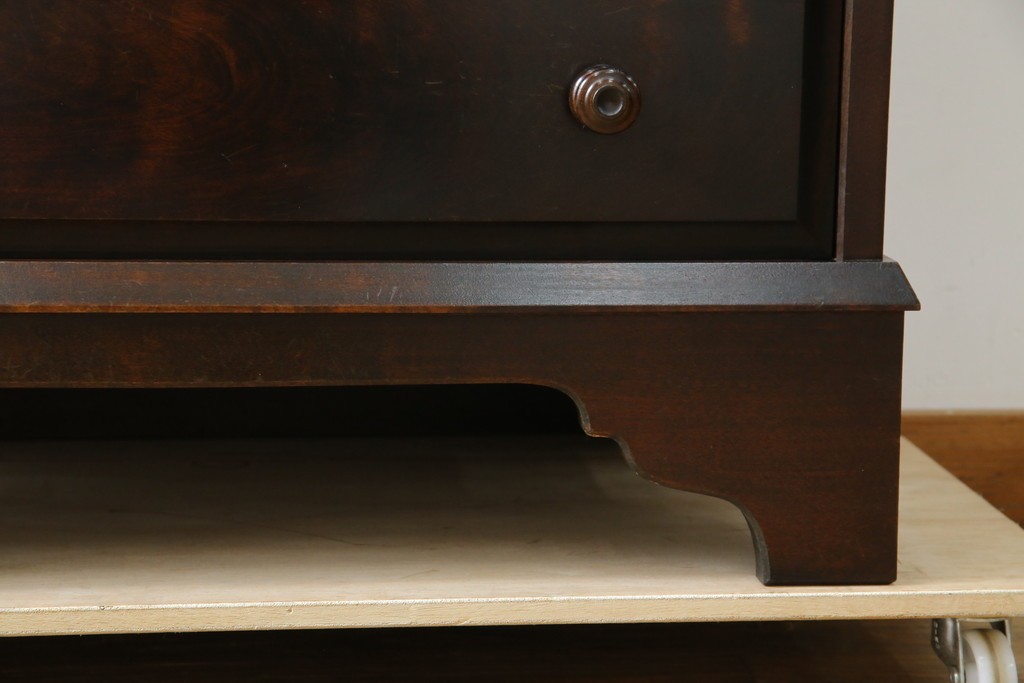 中古　美品　北海道民芸家具　シンプルながら細部までこだわり抜かれた作りが魅力のライティングビューロー　(R-084593)