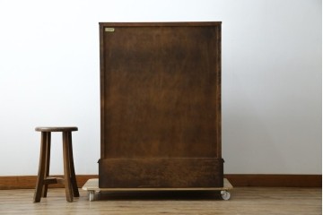 中古　美品　北海道民芸家具　シンプルながら細部までこだわり抜かれた作りが魅力のライティングビューロー　(R-084593)