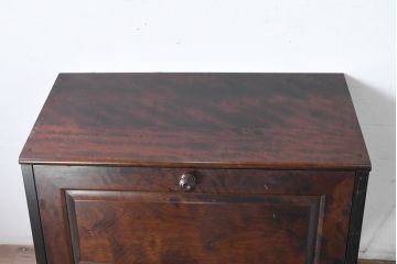 中古　美品　北海道民芸家具　シンプルながら細部までこだわり抜かれた作りが魅力のライティングビューロー(ワークデスク、簿記机、在宅ワーク、在宅用、引き出し、店舗什器)(R-084593)