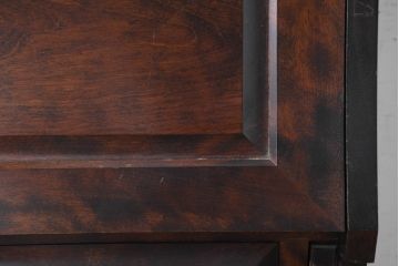 中古　美品　北海道民芸家具　シンプルながら細部までこだわり抜かれた作りが魅力のライティングビューロー(ワークデスク、簿記机、在宅ワーク、在宅用、引き出し、店舗什器)(R-084593)
