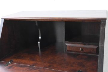 中古　美品　北海道民芸家具　シンプルながら細部までこだわり抜かれた作りが魅力のライティングビューロー(ワークデスク、簿記机、在宅ワーク、在宅用、引き出し、店舗什器)(R-084593)