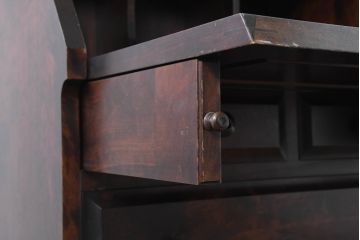 中古　美品　北海道民芸家具　シンプルながら細部までこだわり抜かれた作りが魅力のライティングビューロー(ワークデスク、簿記机、在宅ワーク、在宅用、引き出し、店舗什器)(R-084593)