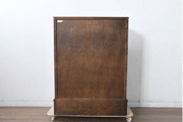 中古　美品　北海道民芸家具　シンプルながら細部までこだわり抜かれた作りが魅力のライティングビューロー(ワークデスク、簿記机、在宅ワーク、在宅用、引き出し、店舗什器)(R-084593)