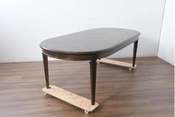 中古　美品　カリモク家具(karimoku)　ドマーニ(domani)　クイーンズライフ(QUEENS LIFE)　クラシカルな佇まいの6人掛けダイニングテーブル(定価約65万6千円)(R-084594)
