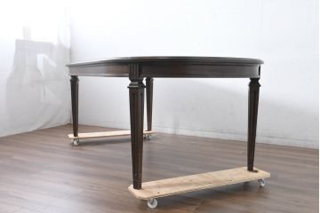中古　美品　カリモク家具(karimoku)　ドマーニ(domani)　クイーンズライフ(QUEENS LIFE)　クラシカルな佇まいの6人掛けダイニングテーブル(定価約65万6千円)(R-084594)