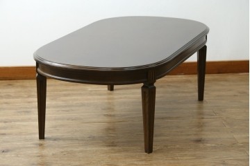 中古　美品　カリモク　domani(ドマーニ)　QUEENS LIFE(クイーンズライフ)　TPQ430　木目を組み合わせた天板が目を引くセンターテーブル　定価約24万円　(R-084595)