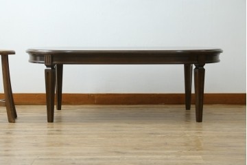 中古　美品　カリモク　domani(ドマーニ)　QUEENS LIFE(クイーンズライフ)　TPQ430　木目を組み合わせた天板が目を引くセンターテーブル　定価約24万円　(R-084595)