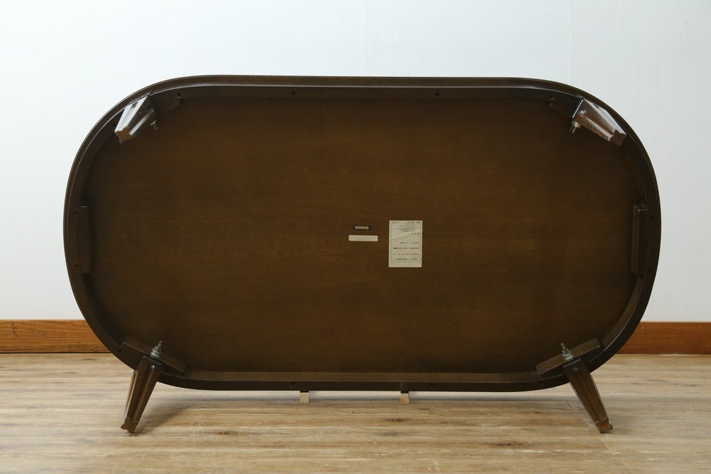 中古　美品　カリモク　domani(ドマーニ)　QUEENS LIFE(クイーンズライフ)　TPQ430　木目を組み合わせた天板が目を引くセンターテーブル　定価約24万円　(R-084595)