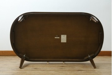 中古　美品　カリモク　domani(ドマーニ)　QUEENS LIFE(クイーンズライフ)　TPQ430　木目を組み合わせた天板が目を引くセンターテーブル　定価約24万円　(R-084595)