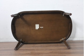 中古　美品　カリモク　domani(ドマーニ)　QUEENS　LIFE(クイーンズライフ)　TPQ430　木目を組み合わせた天板が目を引くセンターテーブル　定価約24万円相当　(R-084595)