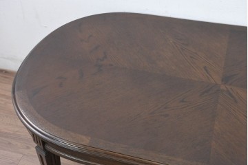 中古　美品　カリモク　domani(ドマーニ)　QUEENS　LIFE(クイーンズライフ)　TPQ430　木目を組み合わせた天板が目を引くセンターテーブル　定価約24万円相当　(R-084595)