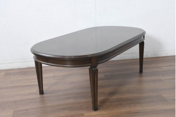 中古　美品　カリモク　domani(ドマーニ)　QUEENS　LIFE(クイーンズライフ)　TPQ430　木目を組み合わせた天板が目を引くセンターテーブル　定価約24万円相当　(R-084595)