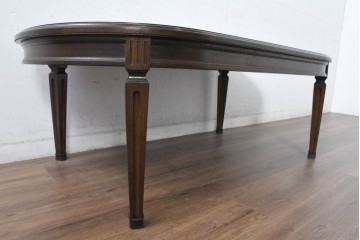 中古　美品　カリモク　domani(ドマーニ)　QUEENS　LIFE(クイーンズライフ)　TPQ430　木目を組み合わせた天板が目を引くセンターテーブル　定価約24万円相当　(R-084595)