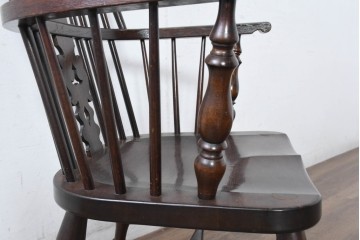 中古　美品　松本民芸家具　#44A型　クラシカルなデザインが美しいウィンザーチェア　定価約20万円相当　(R-084598)