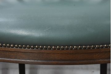 中古　美品　カリモク家具　domani(ドマーニ)　QUEENS LIFE(クイーンズライフ)　本革　優美なフォルムで格調高い雰囲気漂うダイニングチェア6脚セット(アームレスチェア、椅子、イス、バラ売り可能)(現行価格約132万円)(R-084600)