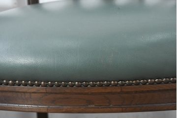 中古　美品　カリモク家具　domani(ドマーニ)　QUEENS LIFE(クイーンズライフ)　本革　優美なフォルムで格調高い雰囲気漂うダイニングチェア6脚セット(アームレスチェア、椅子、イス、バラ売り可能)(現行価格約132万円)(R-084600)