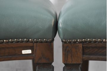 中古　美品　カリモク家具　domani(ドマーニ)　QUEENS LIFE(クイーンズライフ)　本革　優美なフォルムで格調高い雰囲気漂うダイニングチェア6脚セット(アームレスチェア、椅子、イス、バラ売り可能)(現行価格約132万円)(R-084600)