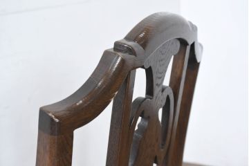 中古　美品　カリモク家具　domani(ドマーニ)　QUEENS LIFE(クイーンズライフ)　本革　優美なフォルムで格調高い雰囲気漂うダイニングチェア6脚セット(アームレスチェア、椅子、イス、バラ売り可能)(現行価格約132万円)(R-084600)